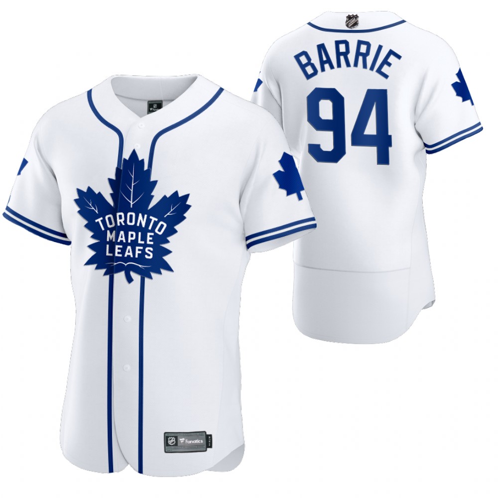 Toronto Maple Leafs 94 Tyson Barrie Men 2020 NHL x MLB Crossover Edition Baseball Jersey White